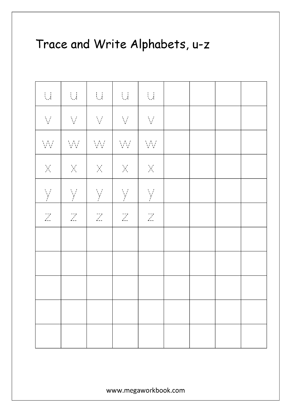 Kindergarten Alphabet Worksheets Free Printable Alphabet Worksheets Alphabet Writing Worksheets Small Letters Lowercase MegaWorkbook