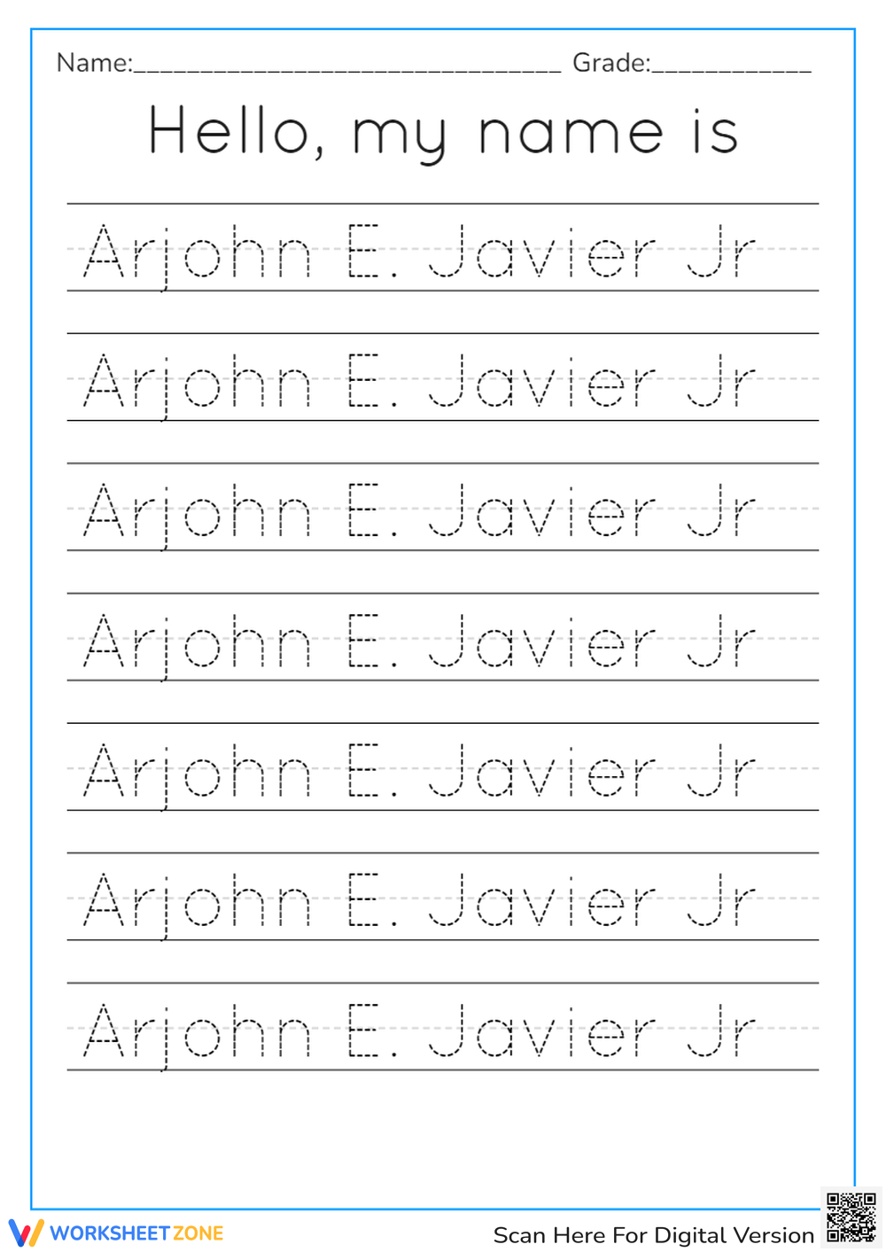 Kindergarten Name Tracing Worksheets Printable Kindergarten Name Tracing Worksheets Printable