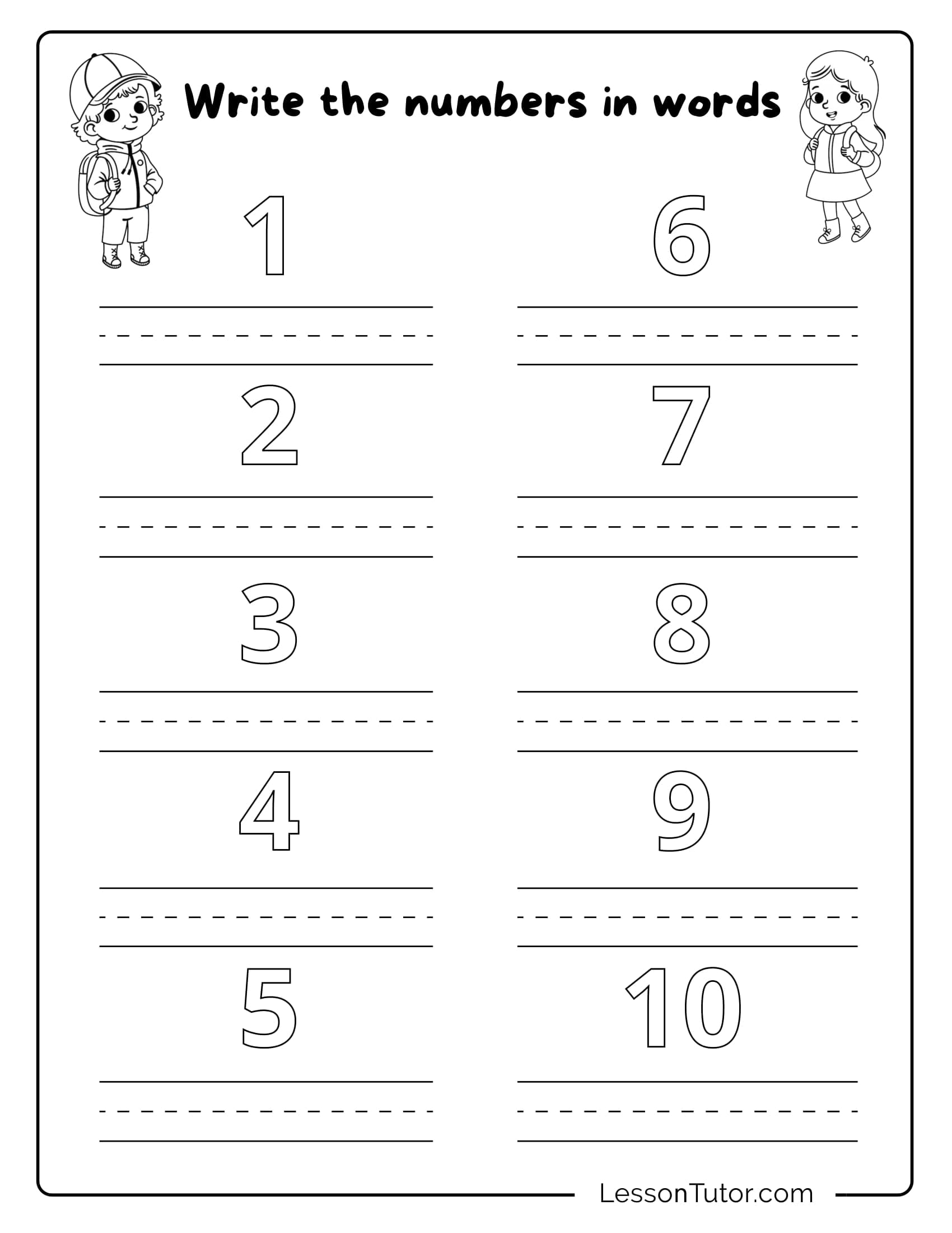preschool number worksheets 1-10 pdf