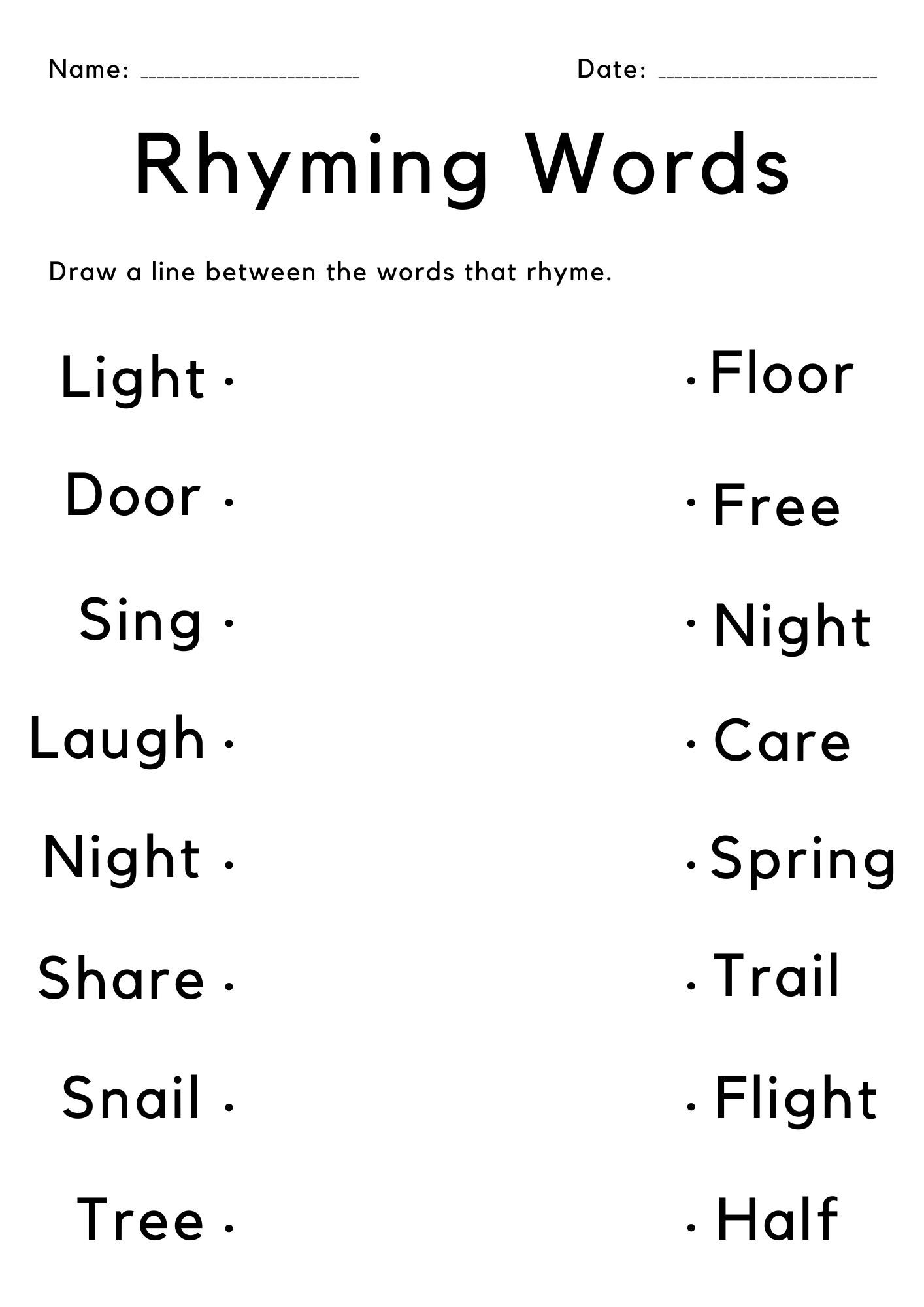 Kindergarten Rhyming Words Worksheet Match The Rhyming Words Activity Made By Teachers Kindergarten Rhyming Words Worksheet Match The Rhyming Words Activity Made By Teachers