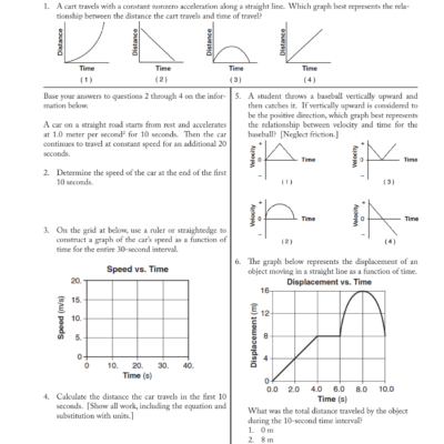 Kinematics Motion Graphs Worksheet