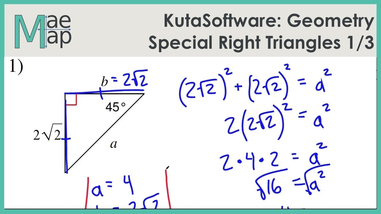 KutaSoftware Geometry Special Right Triangles Part 1 Worksheets Library KutaSoftware Geometry Special Right Triangles Part 1 Worksheets Library