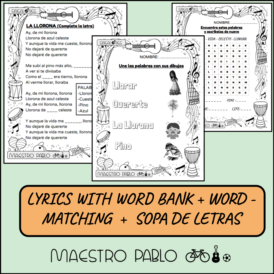 La Llorona Coco D a De Los Muertos Sing Along Video Song Printable Worksheets Classful La Llorona Coco D a De Los Muertos Sing Along Video Song Printable Worksheets Classful