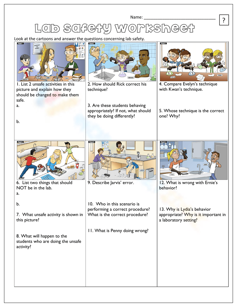 Lab Safety Worksheet Worksheet Worksheets Library Lab Safety Worksheet Worksheet Worksheets Library
