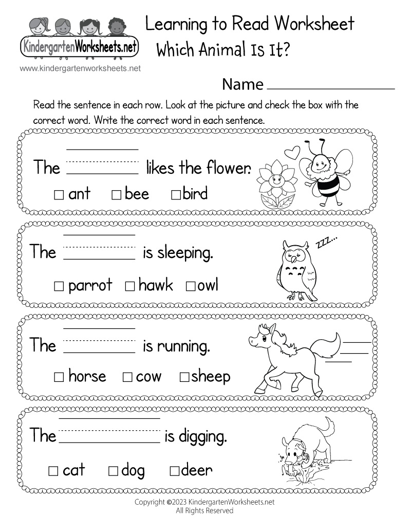 Learning To Read Worksheet Free Printable Digital PDF Learning To Read Worksheet Free Printable Digital PDF