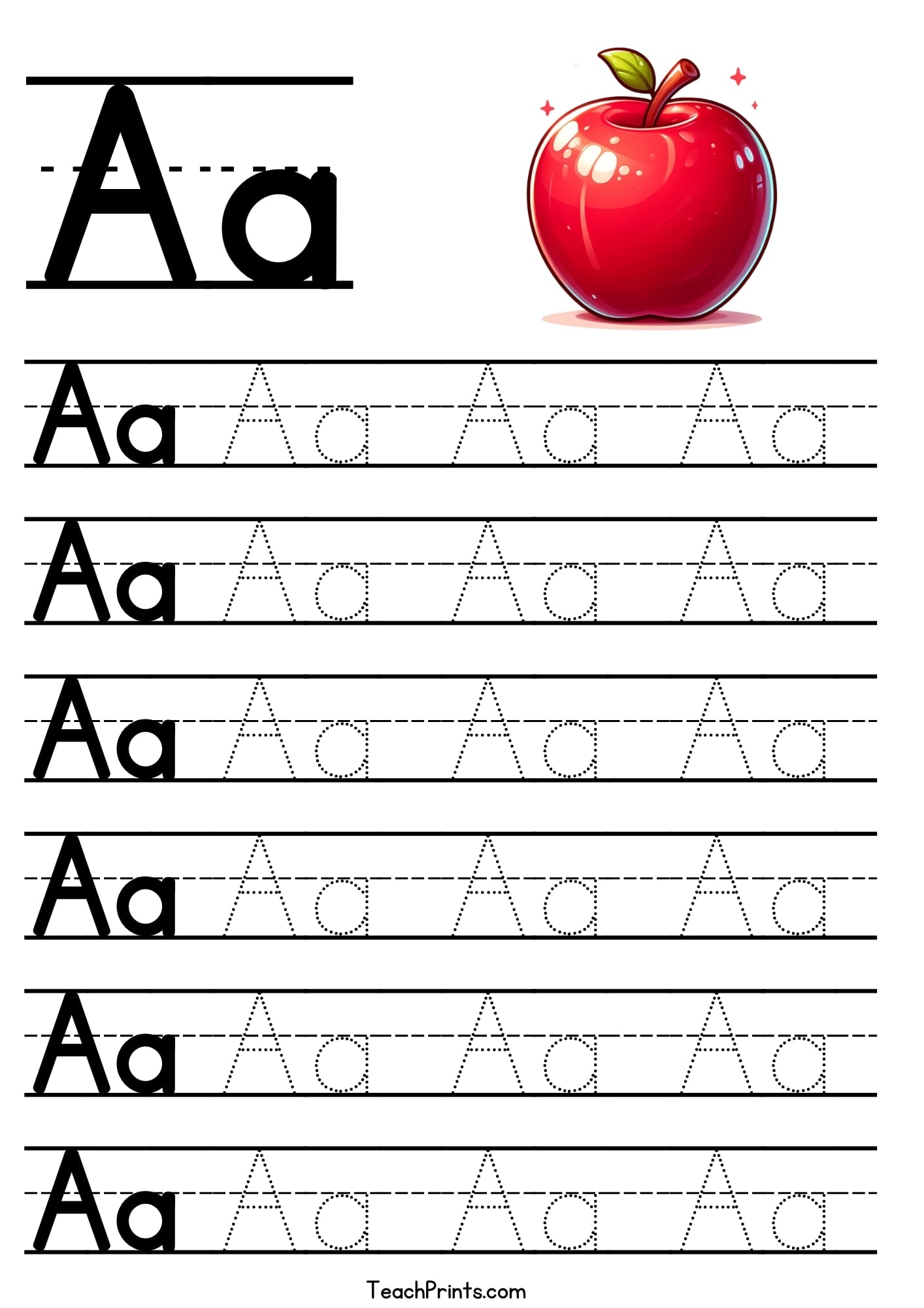 Letter A Tracing Worksheets Free Printables Teach Prints Letter A Tracing Worksheets Free Printables Teach Prints