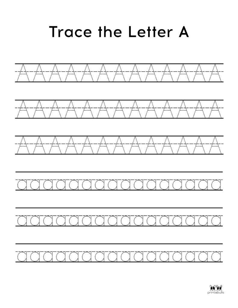 Letter A Worksheets 50 FREE Printables Printabulls