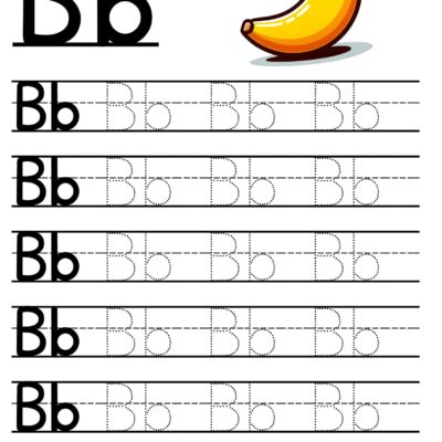 Letter B Tracing Worksheet Free Printables Teach Prints