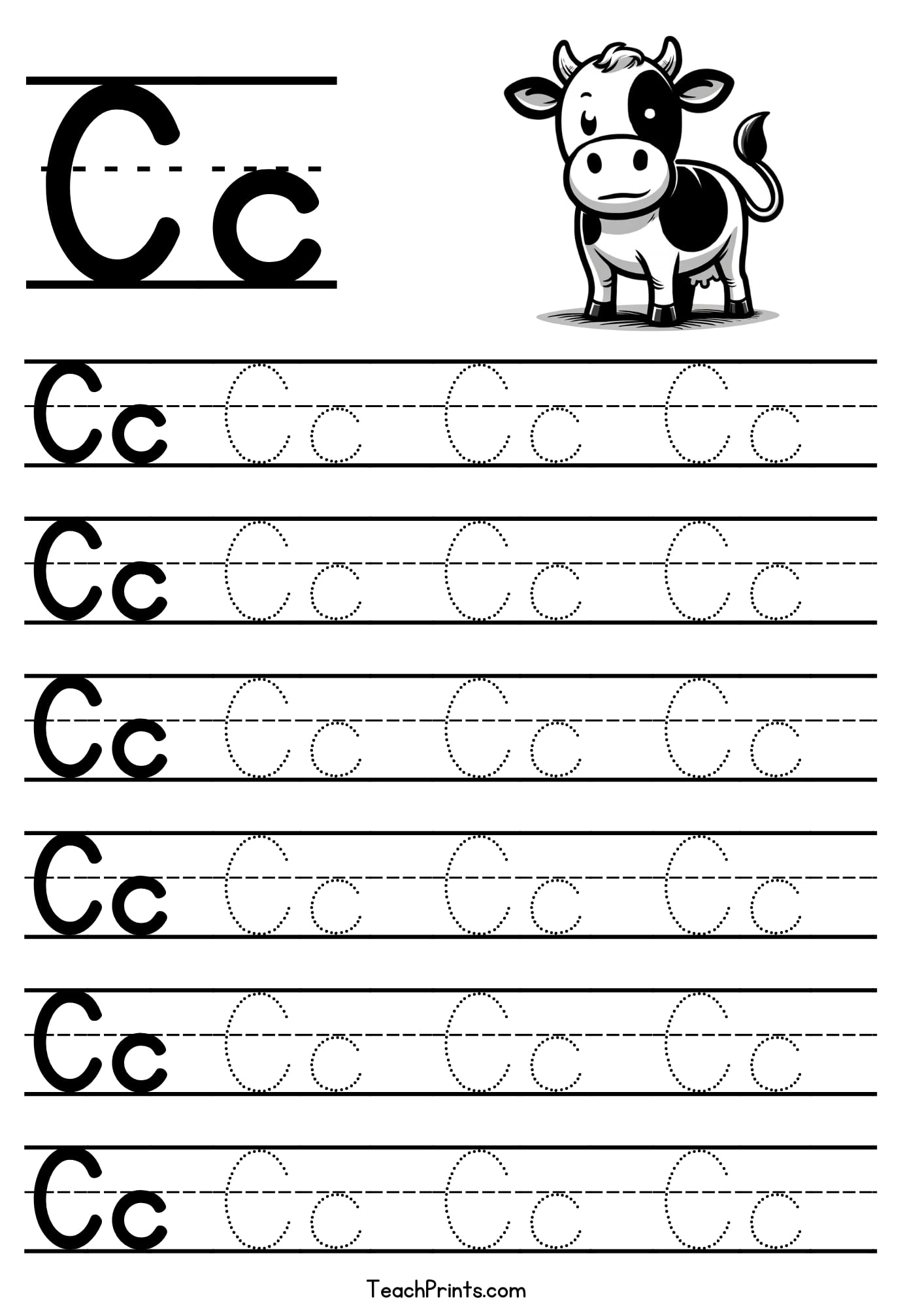 c letter tracing