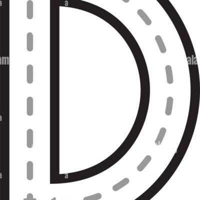 Letter D Tracing Cut Out Stock Images Pictures Alamy