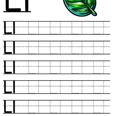 Letter L Tracing Worksheet Free Printables Teach Prints