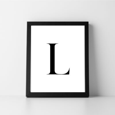 Letter L Uppercase Digital Printable Art Instant Download Minimalist Initial DIY Gift Home Decor Typography Alphabet Etsy