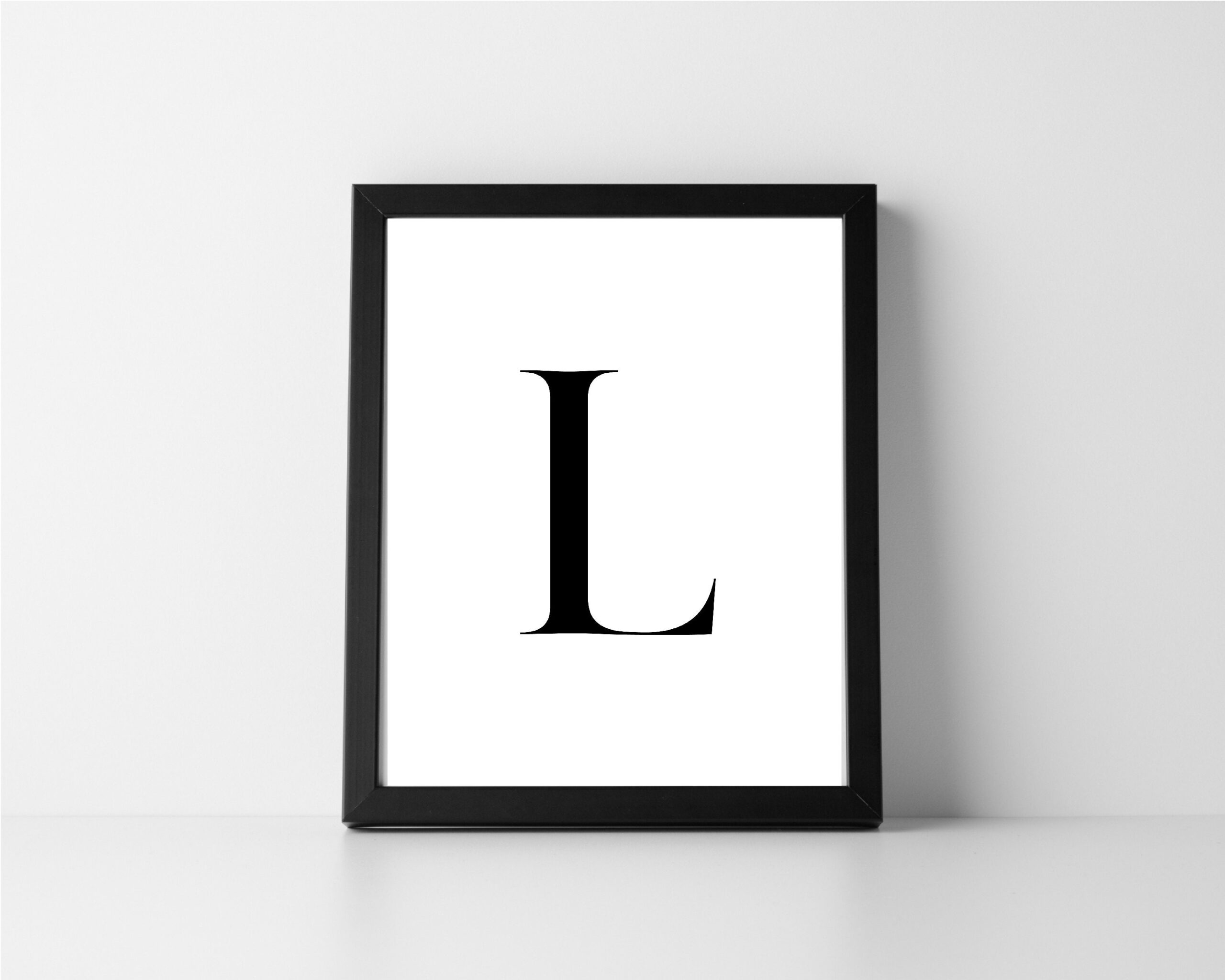 Letter L Uppercase Digital Printable Art Instant Download Minimalist Initial DIY Gift Home Decor Typography Alphabet Etsy