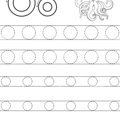 Letter O Tracing Cut Out Stock Images Pictures Alamy