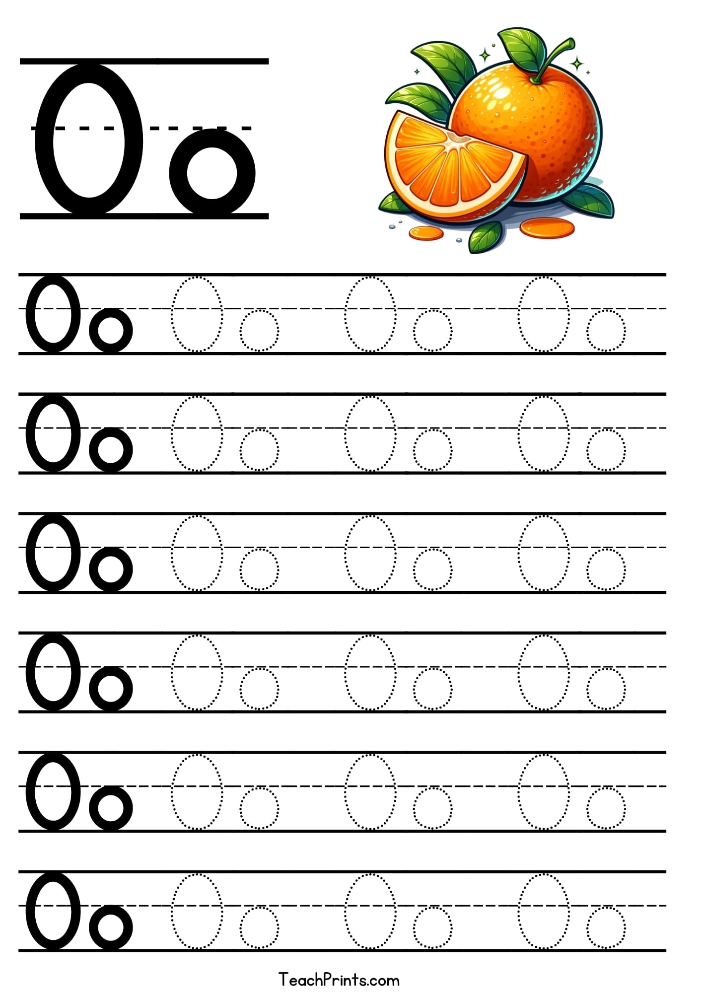 Letter O Tracing Worksheet Free Printables Teach Prints Letter O Tracing Worksheet Free Printables Teach Prints