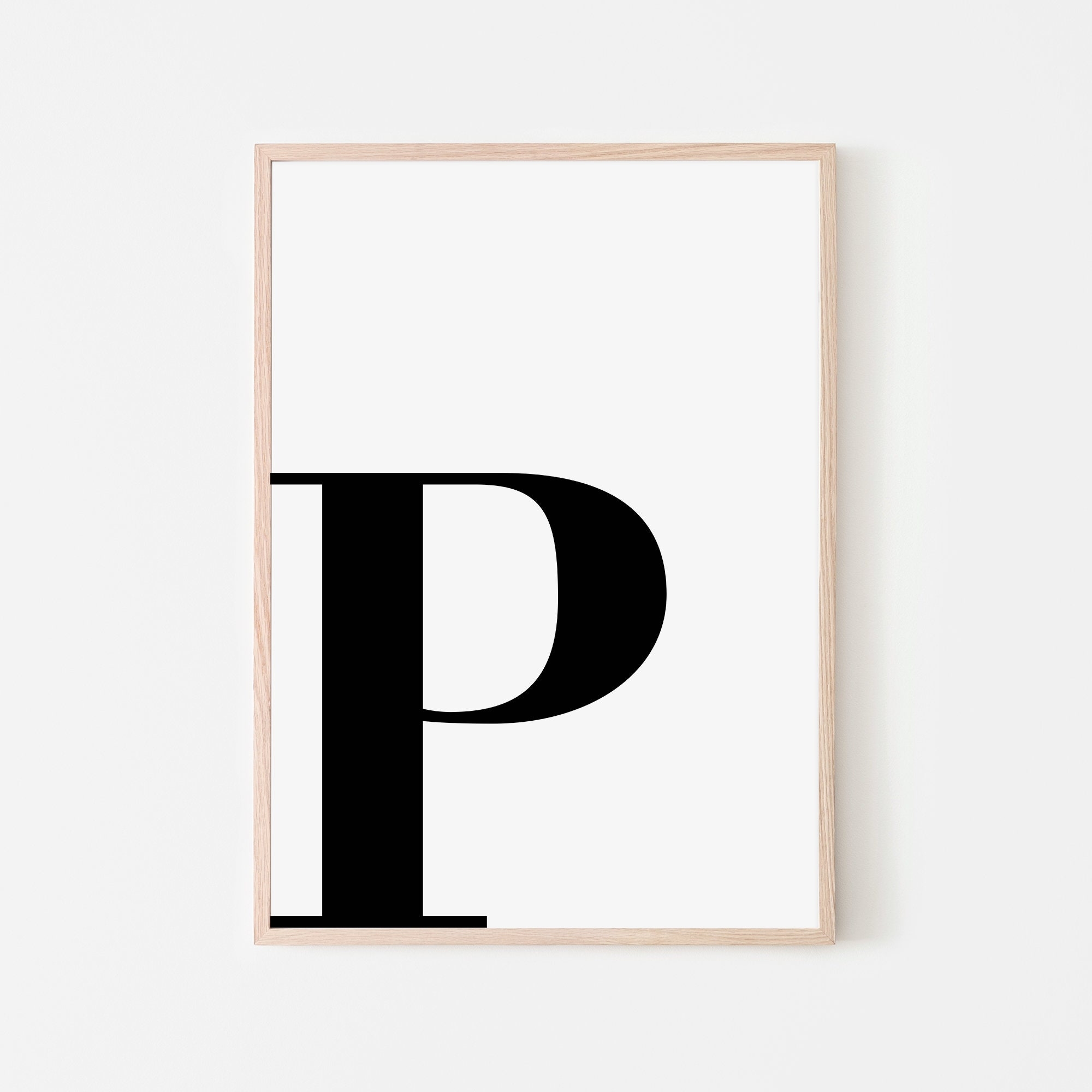 Letter P Print Initial Wall Art Nursery Decor digital Download Etsy