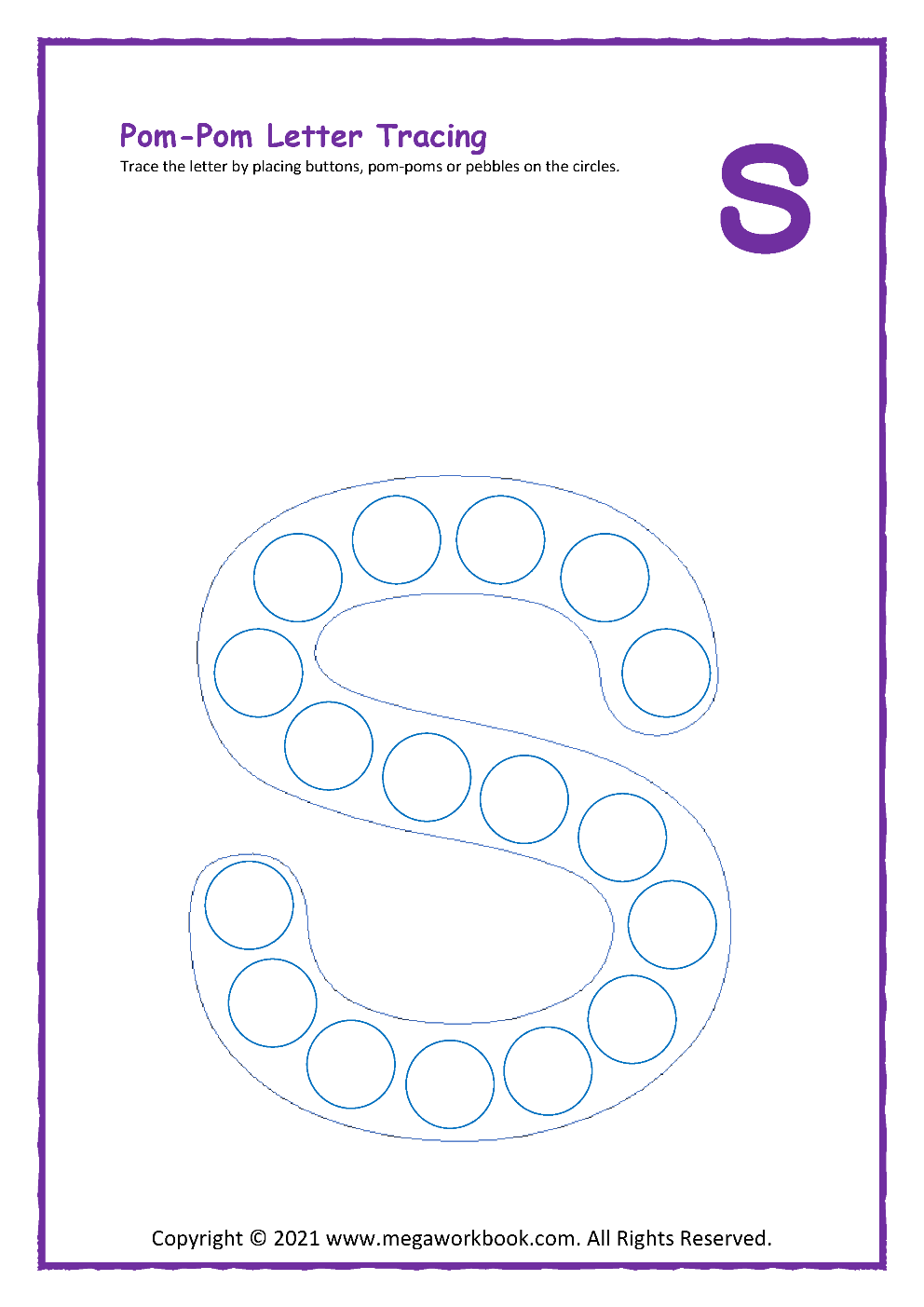 tracing letter s for preschool