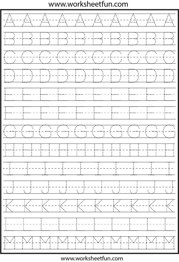 alphabet tracing worksheet free