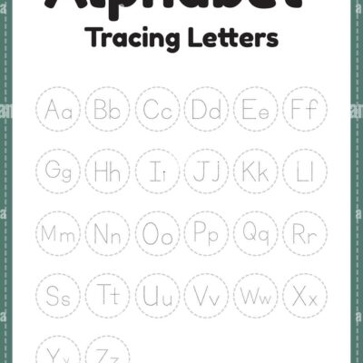 Letter Tracing Alphabet Worksheet For Kindergarten And Preschool Kids For Handwriting Practice And Educational Activities In A Printable Page Stock Vector Image Art Alamy