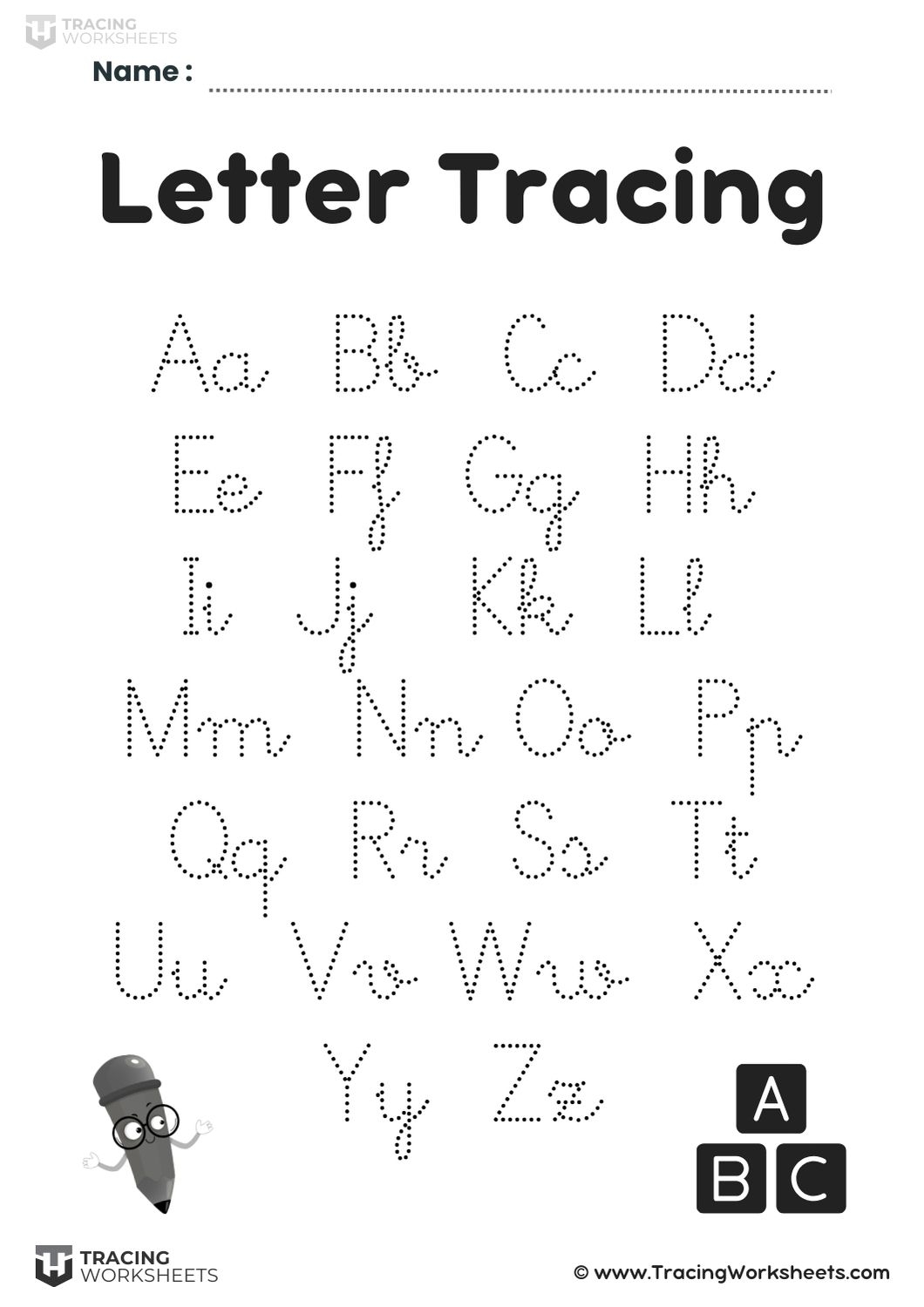 Letter Tracing Worksheets A Z 12 Free Printables