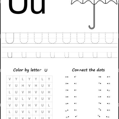 Letter U Alphabet Letter Worksheet Task For Kids Learning Letters Stock Vector Image Art Alamy