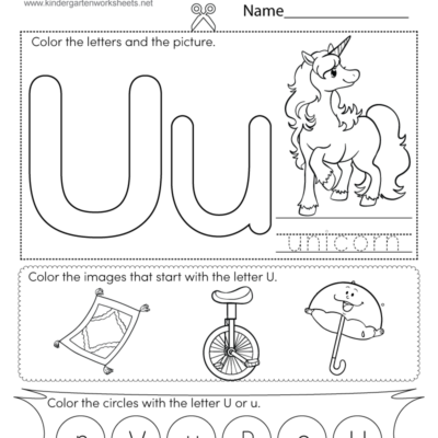 Letter U Coloring Worksheet Free Printable Digital PDF