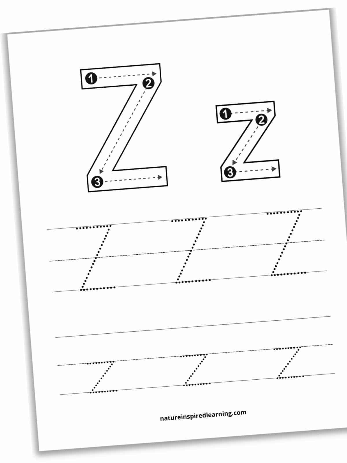 letter z tracing