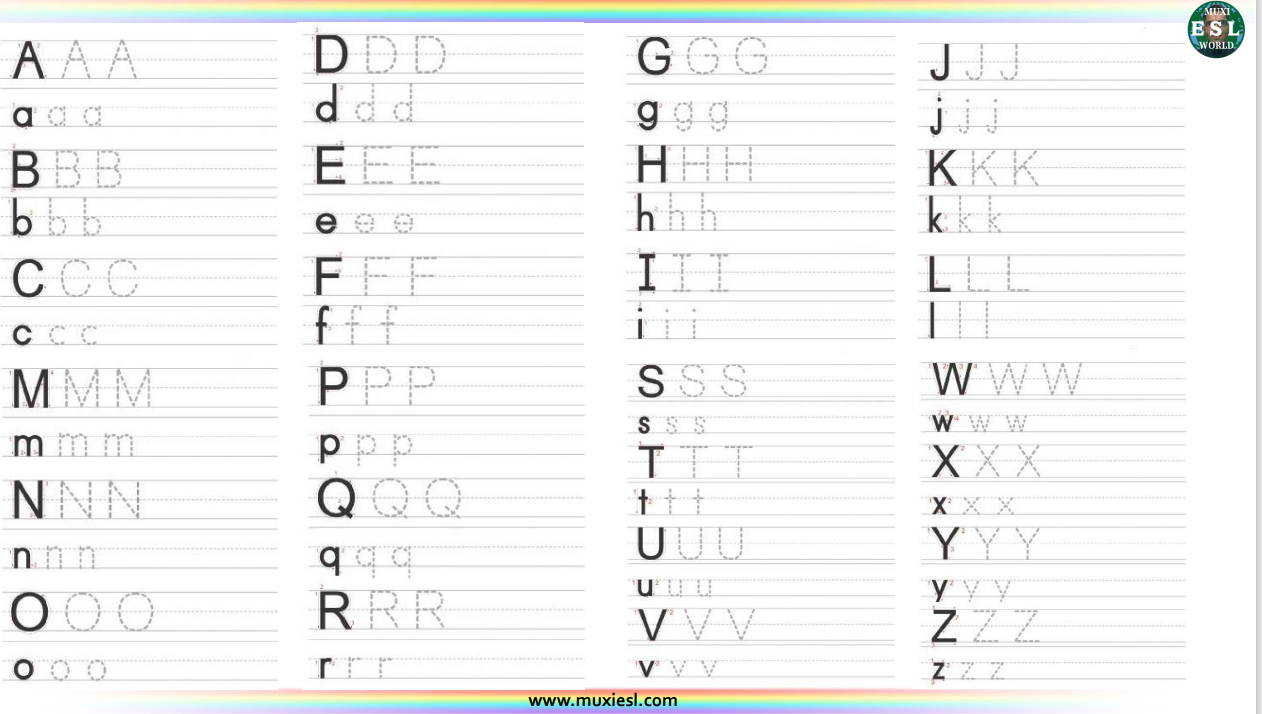 a to z trace letter