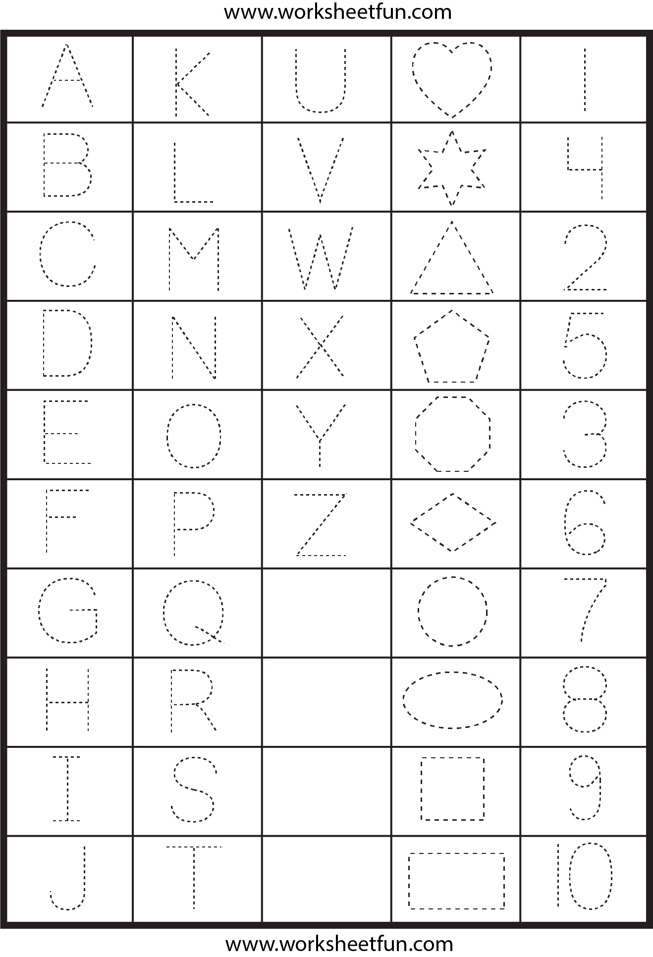 letter and number tracing letter and number tracing