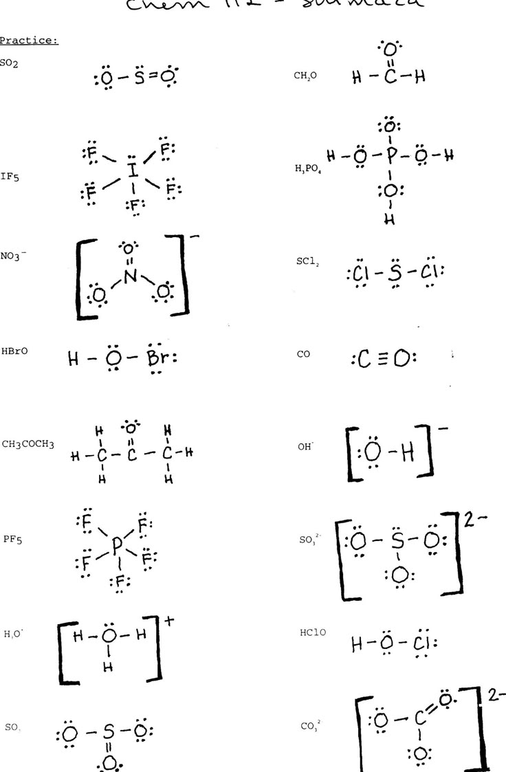 lewis structure worksheet and answers