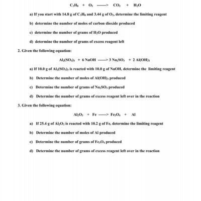 Limiting Reagent Worksheets 1 2 pdf Behschem