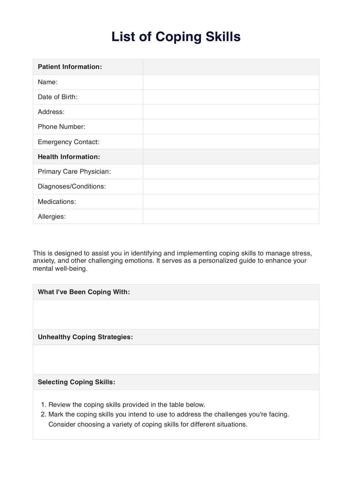 coping skills worksheets for adults pdf coping skills worksheets for adults pdf