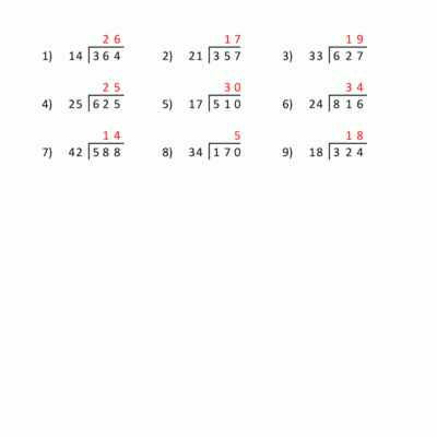 Long Division Worksheets For 5th Grade