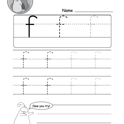 Lowercase Letter f Tracing Worksheet Doozy Moo