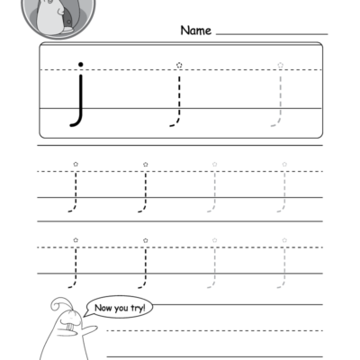 Lowercase Letter j Tracing Worksheet Doozy Moo