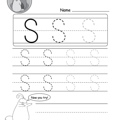 Lowercase Letter s Tracing Worksheet Doozy Moo