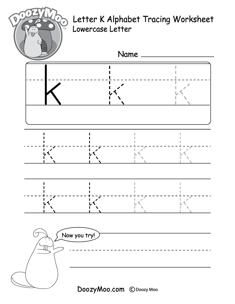 lowercase letter tracing