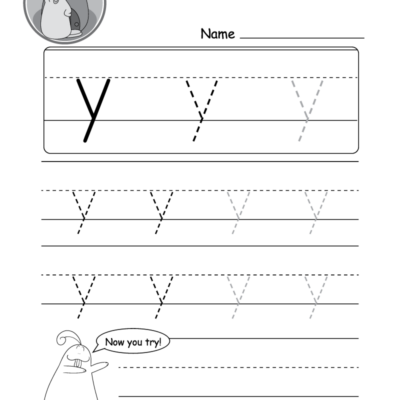 Lowercase Letter y Tracing Worksheet Doozy Moo