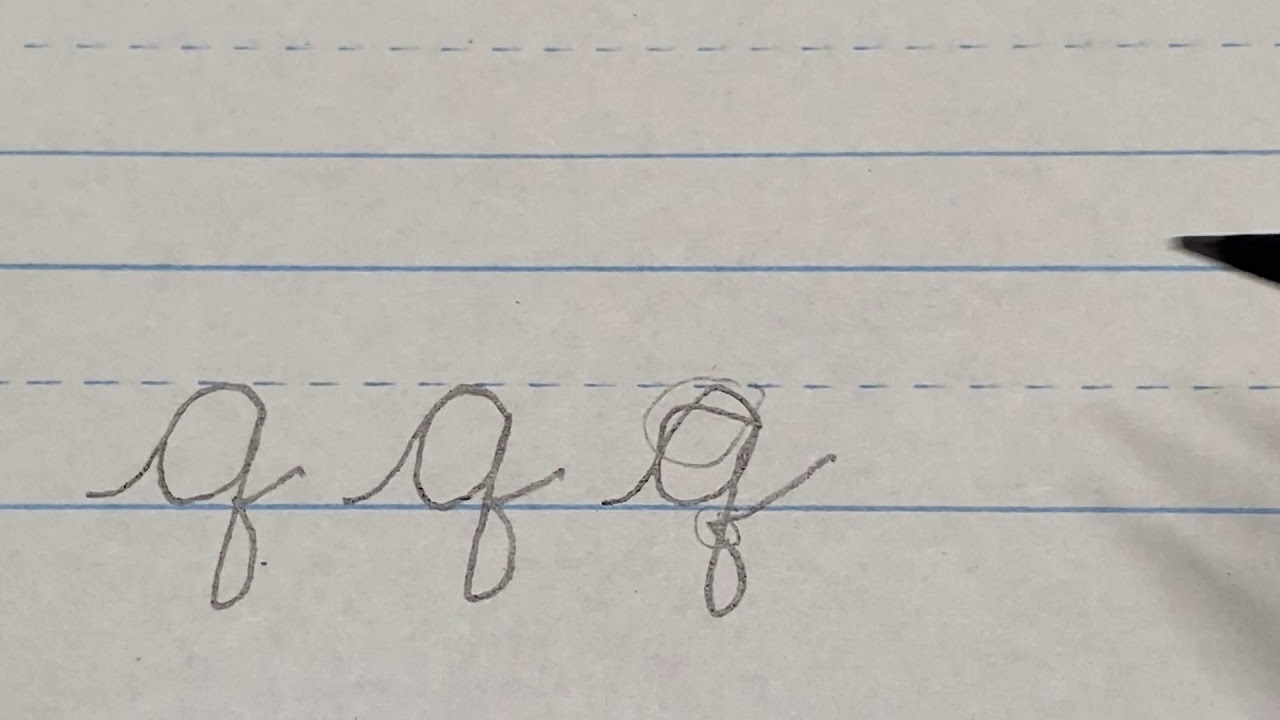 Lowercase q In Cursive YouTube