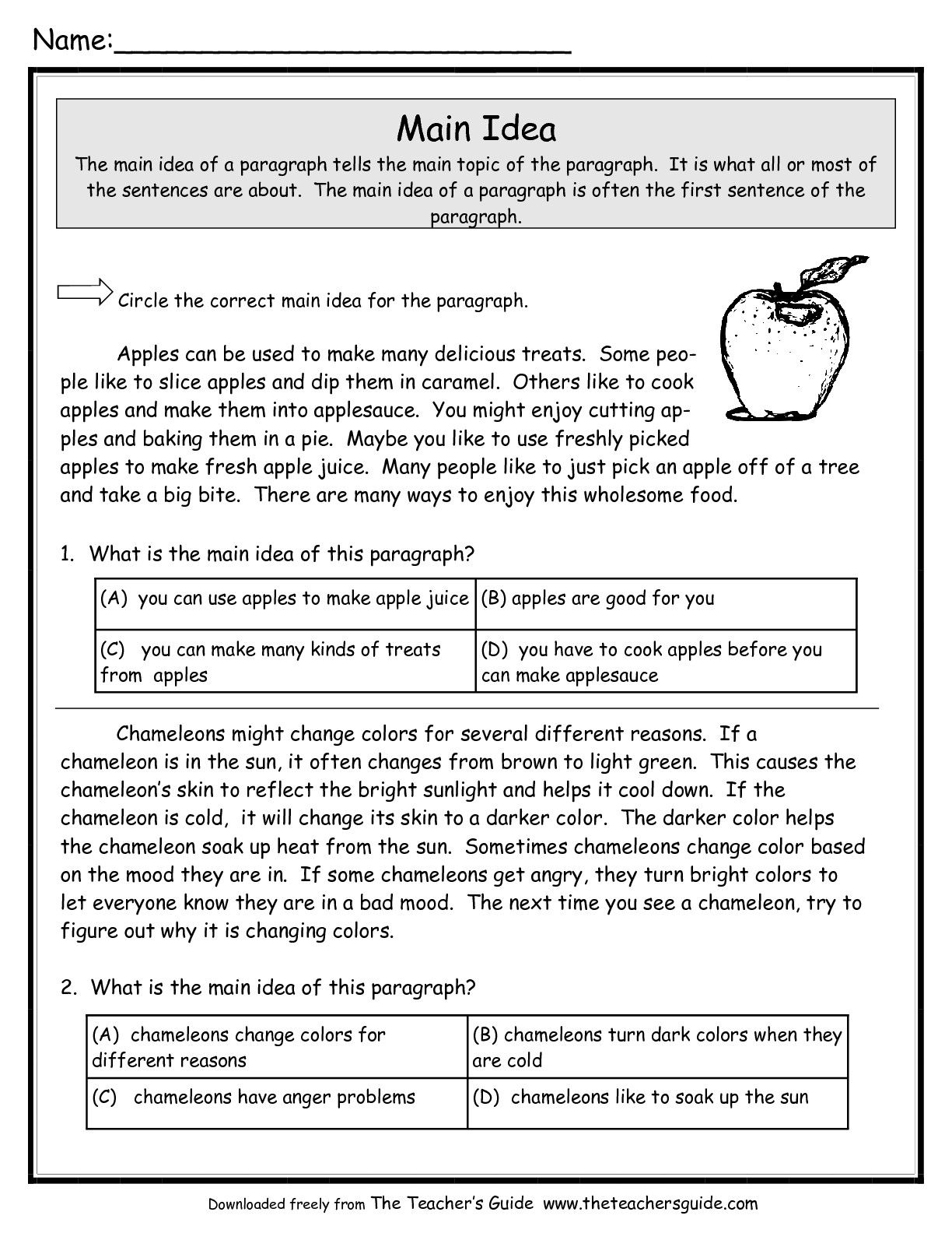 Main Idea Worksheet 5 Reading Activity Worksheets Library Main Idea Worksheet 5 Reading Activity Worksheets Library