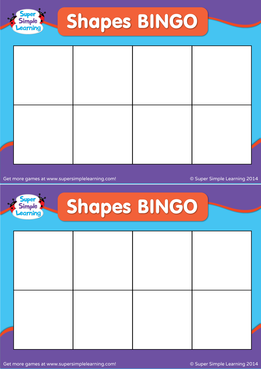 Make Your Own Shapes BINGO Super Simple