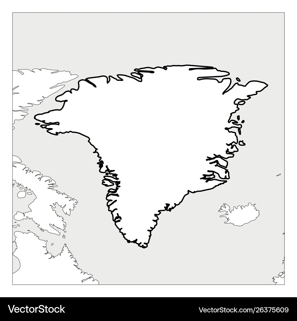 Map Greenland Black Thick Outline Highlighted Royalty Free Vector VectorStock Map Greenland Black Thick Outline Highlighted Royalty Free Vector VectorStock