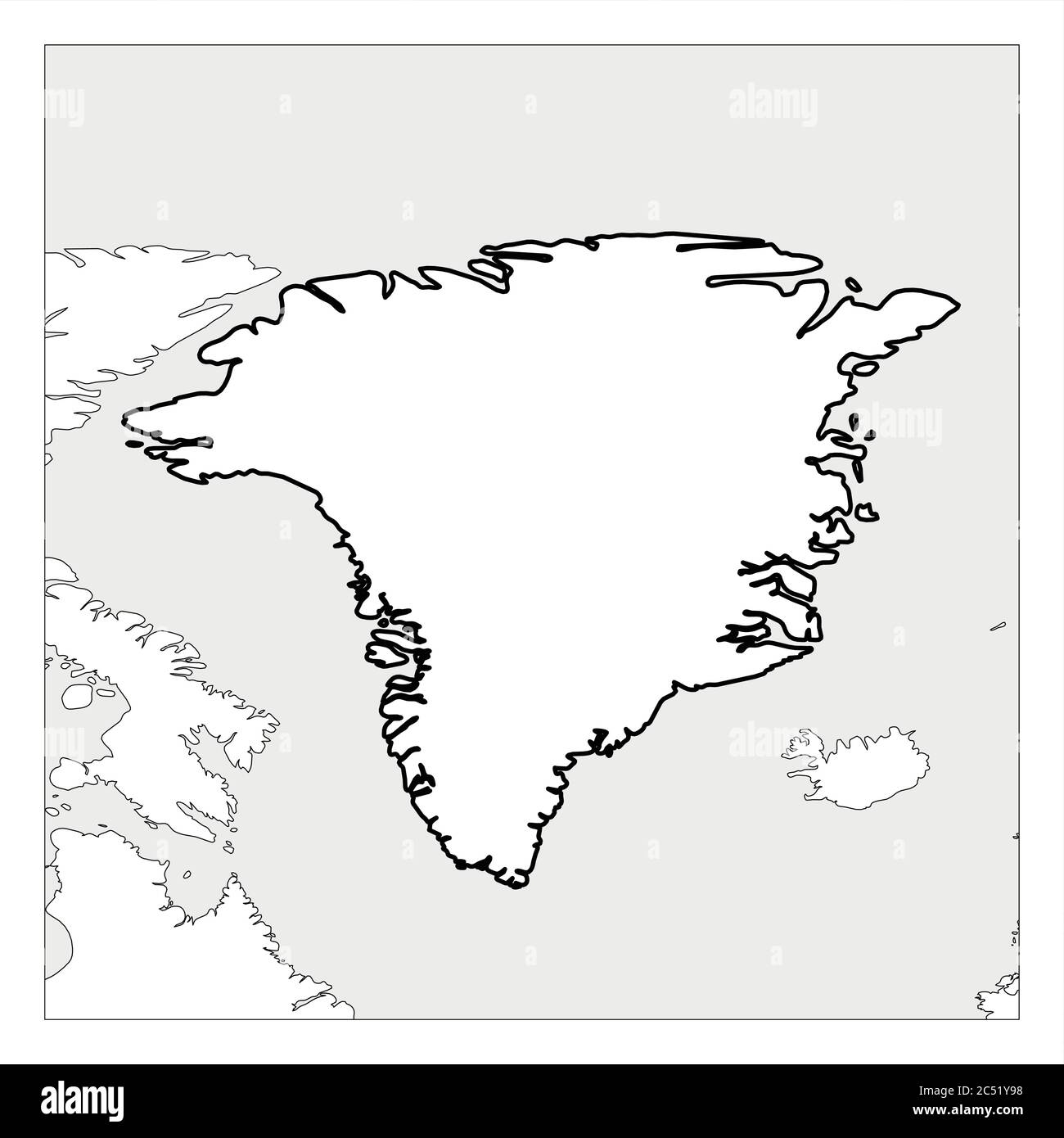 Greenland map black and white Greenland map black and white
