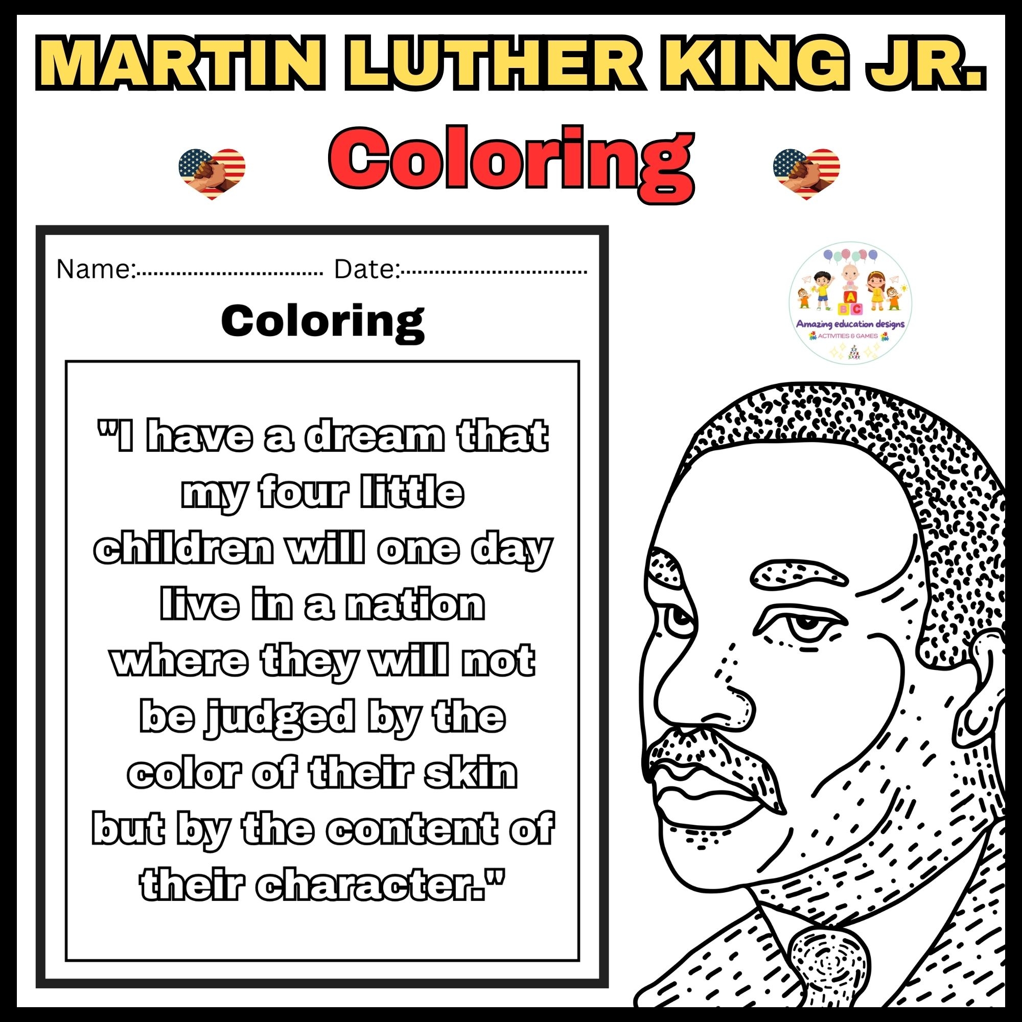 Martin Luther King Jr Quotes Coloring Activities Worksheets Made By Teachers Martin Luther King Jr Quotes Coloring Activities Worksheets Made By Teachers
