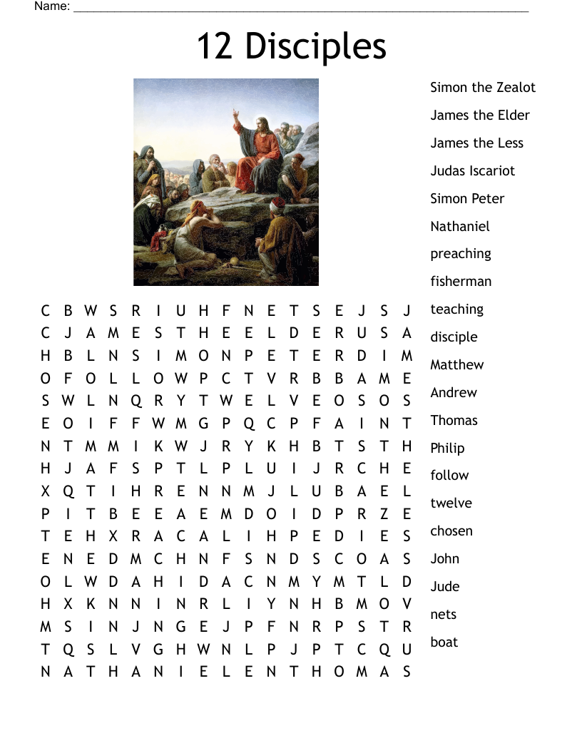 Match These Apostles Worksheet WordMint