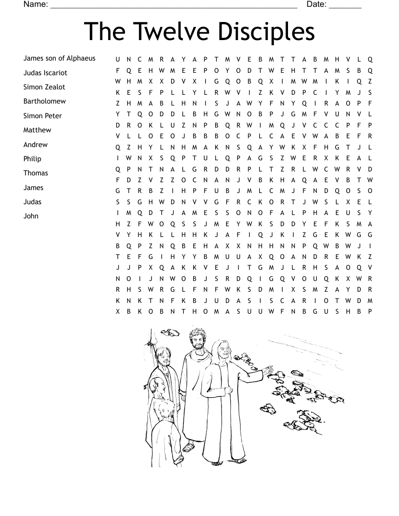 Match These Apostles Worksheet WordMint