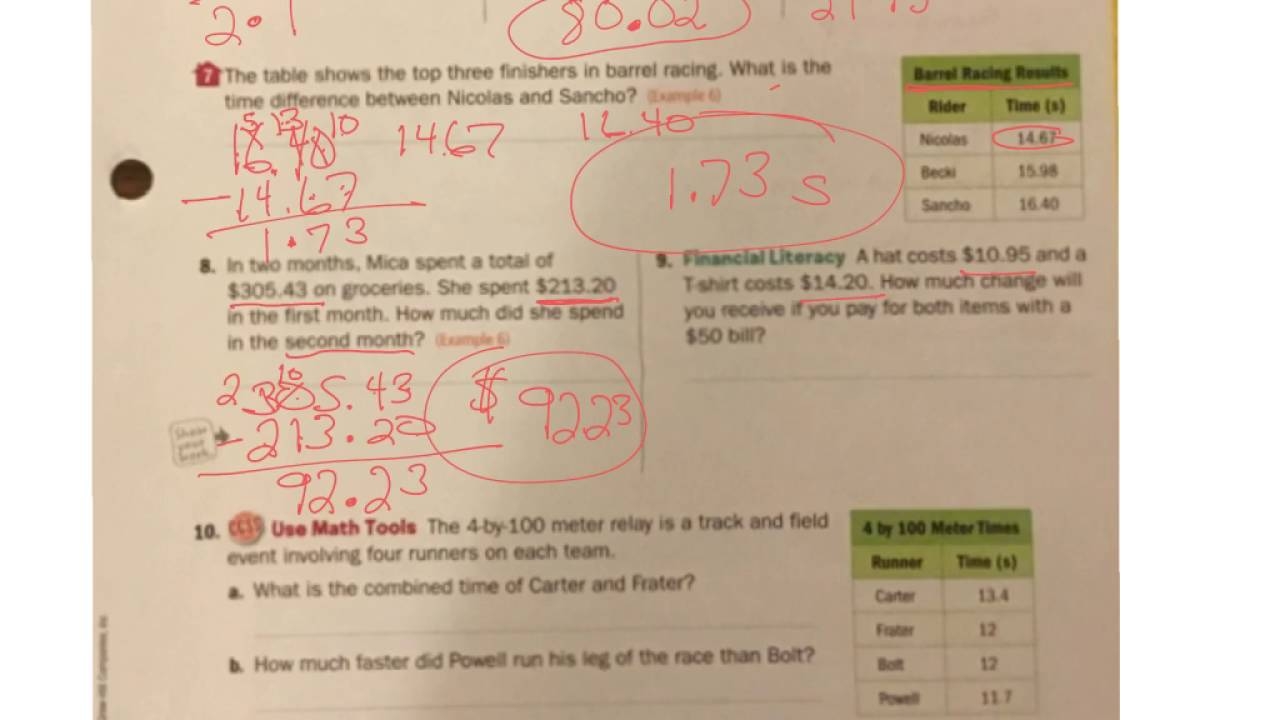 Math 1 3 Independent Practice YouTube Worksheets Library
