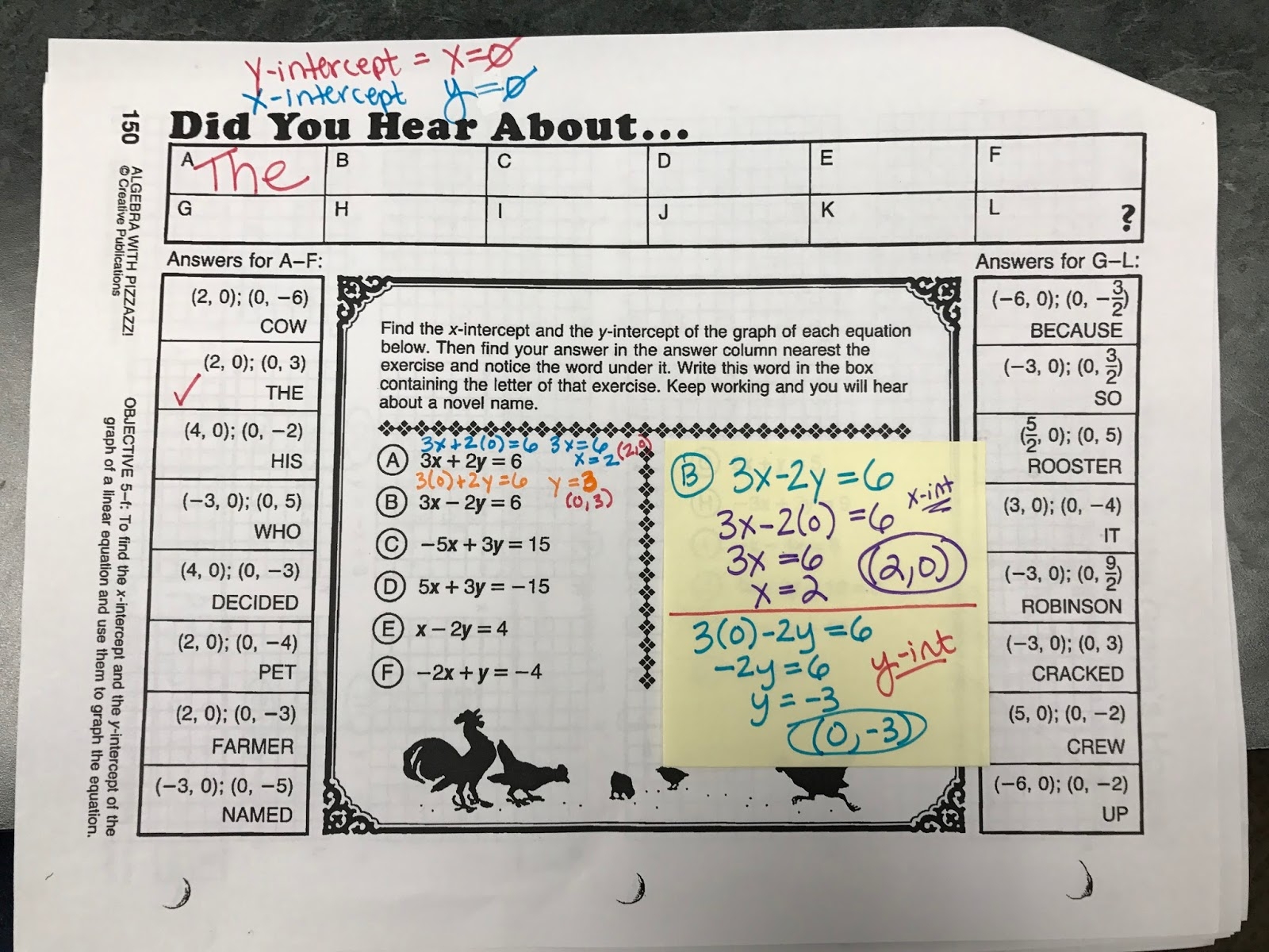 did you hear worksheet answers