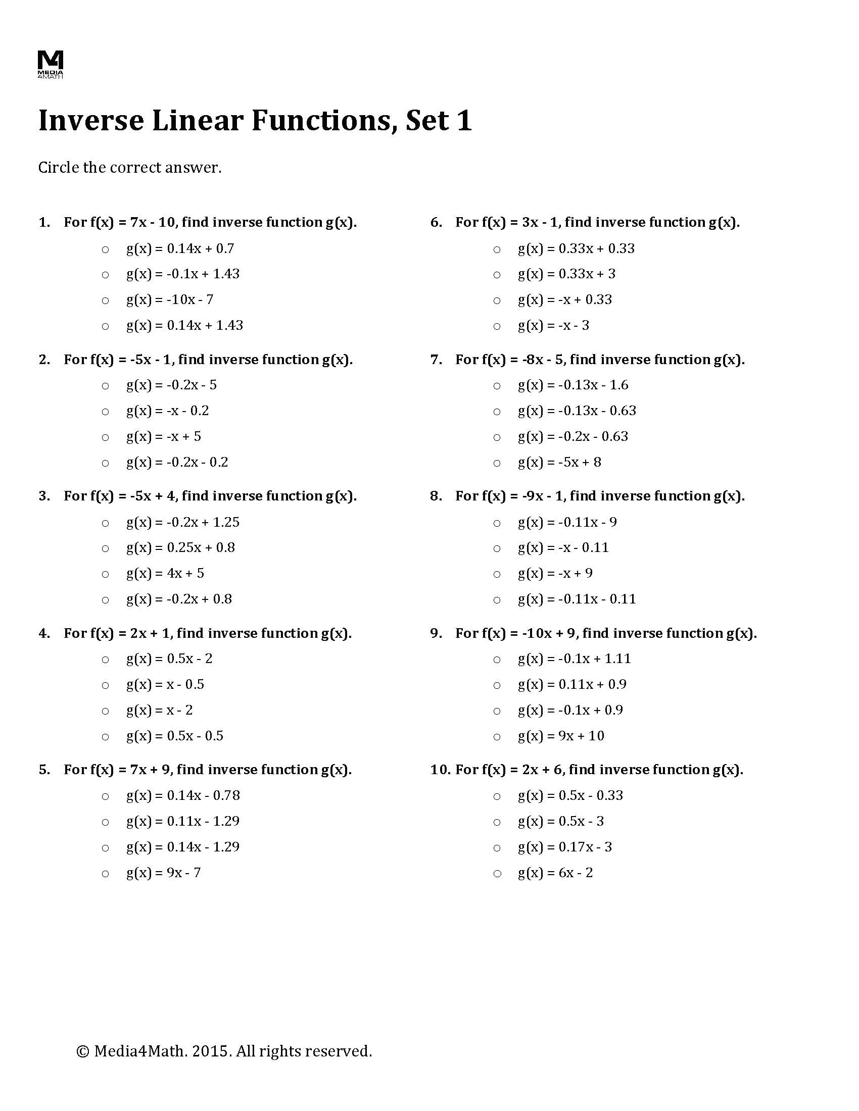 inverse function worksheet with answers pdf inverse function worksheet with answers pdf