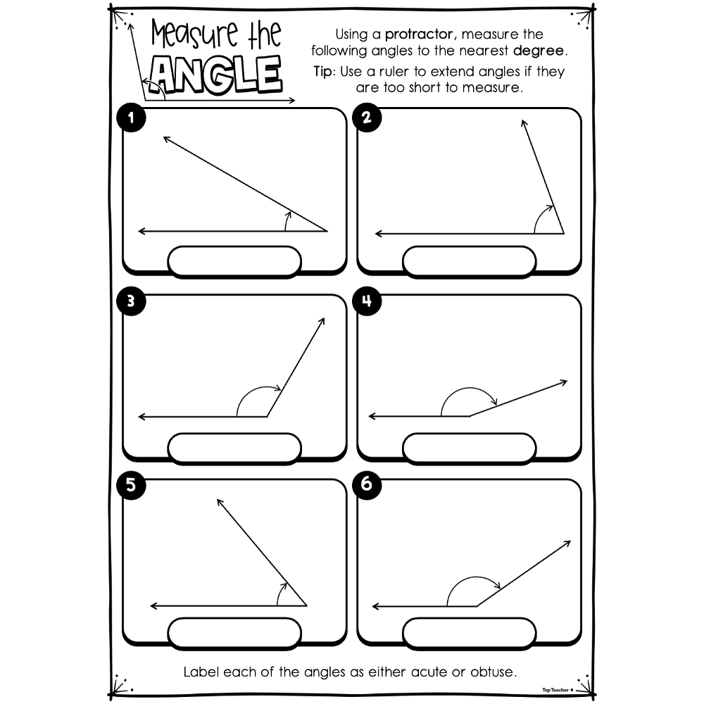 Measure The Angle Worksheet Top Teacher